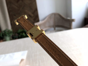 Luxury Womens Belts Hermes Pop H 15 Belt in Tan Epsom Calfskin 15MM A191PP240 AA146823