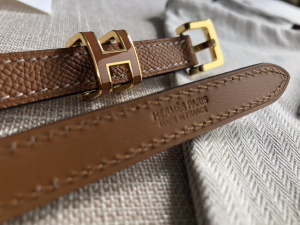 Luxury Womens Belts Hermes Pop H 15 Belt in Tan Epsom Calfskin 15MM A191PP240 AA146823