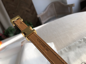 Luxury Womens Belts Hermes Pop H 15 Belt in Tan Epsom Calfskin 15MM A191PP240 AA146827
