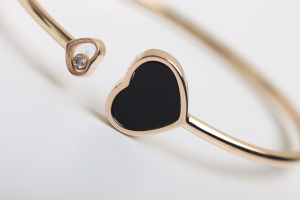 Luxury Womens Jewelry Chopard Happy Hearts Bracelets Black A205PP320 AA146906