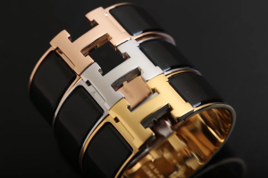 Luxury Womens Jewelry Hermes Clic Clac H Wide Bracelet Black A205PP240 AA146901