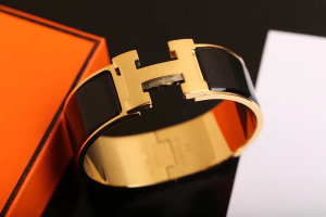 Luxury Womens Jewelry Hermes Clic Clac H Wide Bracelet Black A205PP240 AA146901