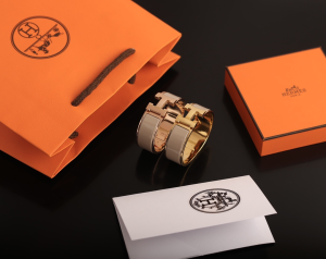 Hermes Clic Clac H Wide Bracelet Grey 