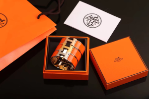 Hermes Clic Clac H Wide Bracelet Orange 