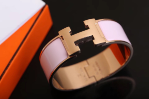 Luxury Womens Jewelry Hermes Clic Clac H Wide Bracelet Pink A205PP240 AA146904