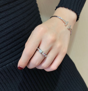 Luxury Womens Jewelry Tiffany T Two Narrow Diamond Ring A205PP260 AA146898