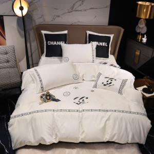 Chanel Comforter Bedding Set White Chanel Comforter Bedding Set White