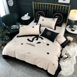Chanel Comforter Bedding Set White Chanel Comforter Bedding Set White