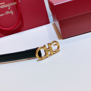 Luxury Womens Belts Ferragamo Double Gancini Chain Belt Black A28PP240 AA146958