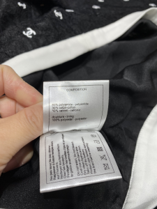 Luxury Womens Clothing Chanel Allover CC Logo Lace Tops Black SML A40PP480 AA146988