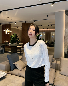 Luxury Womens Clothing Chanel Allover CC Logo Lace Tops White SML A40PP480 AA146989