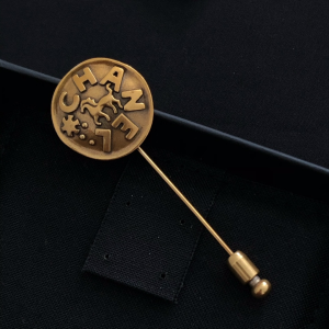 Chanel Vintage Charm Bronze Brooch 