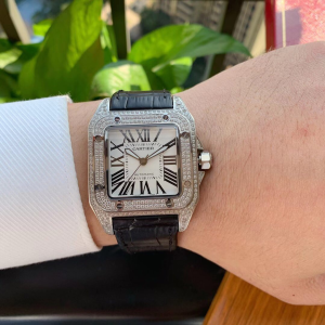 Cartier Diamonds Santos De Cartier Watch 411MM 