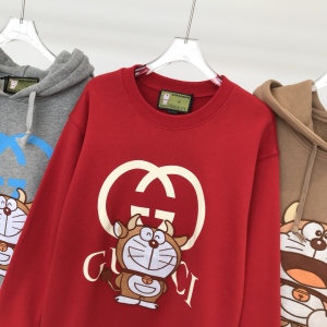 Luxury Womens Clothing Gucci x Doraemon Cotton Sweatshirt Red SML A29PP350 AA147177