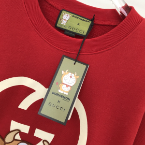 Luxury Womens Clothing Gucci x Doraemon Cotton Sweatshirt Red SML A29PP350 AA147177