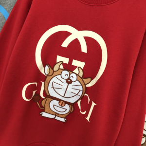 Luxury Womens Clothing Gucci x Doraemon Cotton Sweatshirt Red SML A29PP350 AA147177