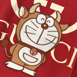 Luxury Womens Clothing Gucci x Doraemon Cotton Sweatshirt Red SML A29PP350 AA147177