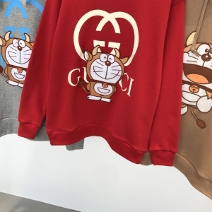 Luxury Womens Clothing Gucci x Doraemon Cotton Sweatshirt Red SML A29PP350 AA147177