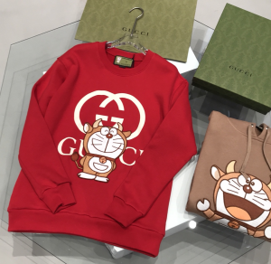 Luxury Womens Clothing Gucci x Doraemon Cotton Sweatshirt Red SML A29PP350 AA147177