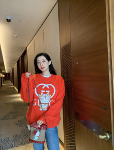 Luxury Womens Clothing Gucci x Doraemon Cotton Sweatshirt Red SML A29PP350 AA147177