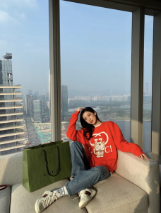 Luxury Womens Clothing Gucci x Doraemon Cotton Sweatshirt Red SML A29PP350 AA147177