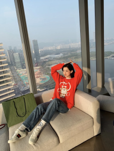 Luxury Womens Clothing Gucci x Doraemon Cotton Sweatshirt Red SML A29PP350 AA147177