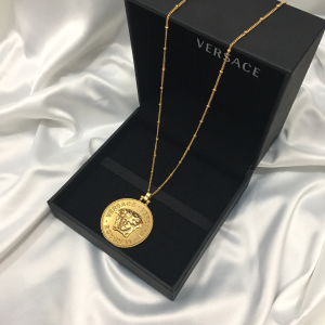 Luxury Womens Jewelry Versace Gold Medusa Necklace A152PP120 AA147247