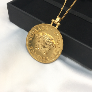 Luxury Womens Jewelry Versace Gold Medusa Necklace A152PP120 AA147247