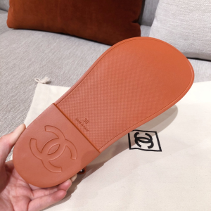 Luxury Womens Shoes Chanel Classic CC Logo Sandal Tan 35 To 40 A136PP320 AA147227