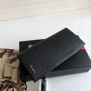 Luxury Mens Wallets Prada Mens Long Wallet 2M0836 9x19CM A101PP280 AA147283