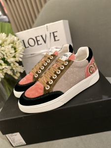 Chanel Multicolor Velvet Lace Up Sneakers 