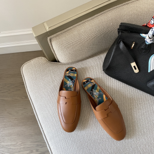 Luxury Womens Shoes Hermes Catena Mule in Tan Goatskin 35 To 41 A136PP420 AA147332