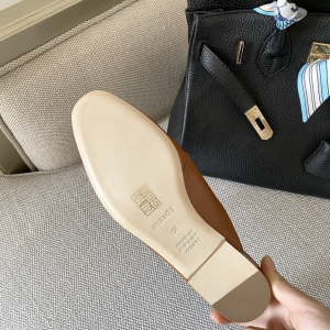 Luxury Womens Shoes Hermes Catena Mule in Tan Goatskin 35 To 41 A136PP420 AA147332