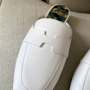 Luxury Womens Shoes Hermes Catena Mule in White Goatskin 35 To 41 A136PP420 AA147335
