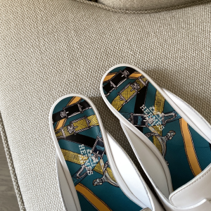 Luxury Womens Shoes Hermes Catena Mule in White Goatskin 35 To 41 A136PP420 AA147335