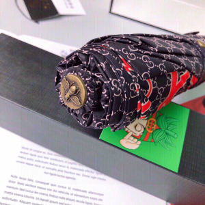 Luxury Womens Umbrella Gucci Luxury GG Umbrella Black A144PP100 AA147364