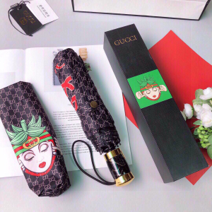Luxury Womens Umbrella Gucci Luxury GG Umbrella Black A144PP100 AA147364