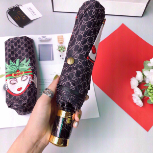 Luxury Womens Umbrella Gucci Luxury GG Umbrella Black A144PP100 AA147364
