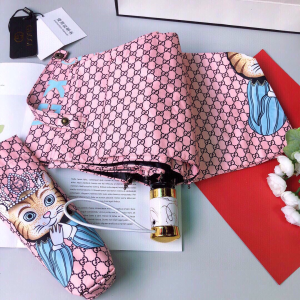 Luxury Womens Umbrella Gucci Luxury GG Umbrella Pink A144PP100 AA147366