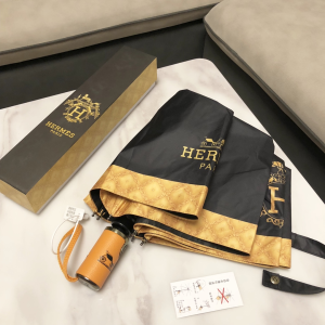 Luxury Womens Umbrella Hermes Luxury Umbrella Black A144PP100 AA147351