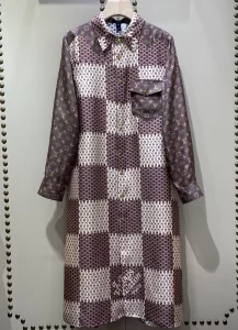 Louis Vuitton Monogram Damier Shirt Dress 