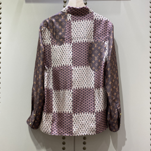 Luxury Womens Clothing Louis Vuitton Monogram Damier Shirt SML A154PP620 AA147696