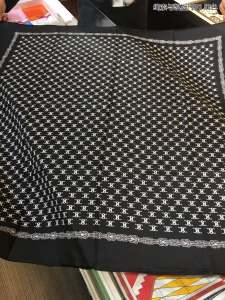 Celine Triomphe Cashmere Silk Scarf Black 