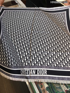 Dior Oblique Cashmere Silk Scarf Black 