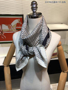 Luxury Womens Scarf Givenchy 4G Cashmere Silk Scarf White 110x110CM A151PP240 AA147431