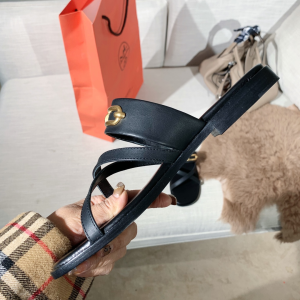 Luxury Womens Shoes Hermes Claire Sandal in Black Calfskin 35 To 40 A151PP390 AA147523