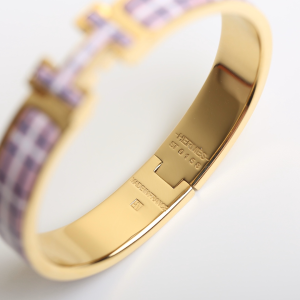Luxury Womens Jewelry Hermes Clic H Tartan Bracelet A205PP260 AA147733