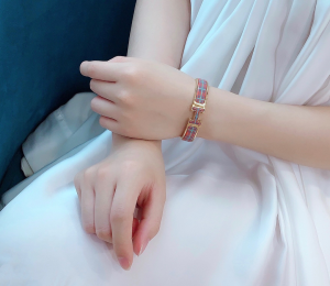 Luxury Womens Jewelry Hermes Clic H Tartan Bracelet A205PP260 AA147734