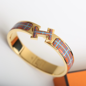 Luxury Womens Jewelry Hermes Clic H Tartan Bracelet A205PP260 AA147734