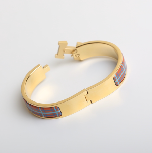 Luxury Womens Jewelry Hermes Clic H Tartan Bracelet A205PP260 AA147734